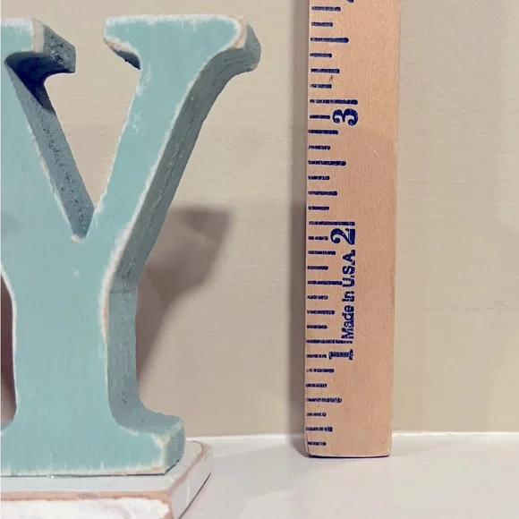 JOY Holiday Blue Decor Large Gold Bell Length 7” - Picture 3 of 5